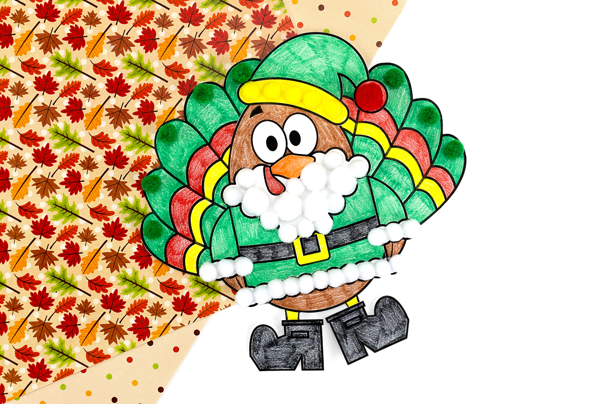 santa turkey disguise (free printable) - fireflies and mud pies